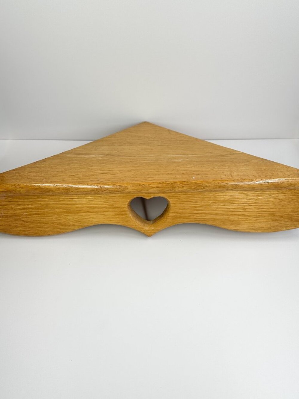 Vintage Wood Heart Corner Shelf Cottagecore Farm Country Trinket Primitive